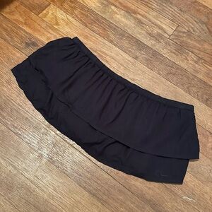 Hollister Tiered Bandeau Strapless Top in Black size L